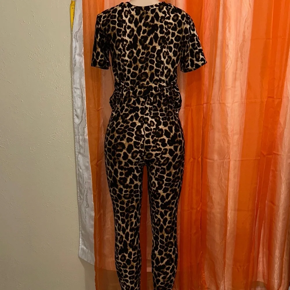 Leopard Print Jumpsuit - Picture 2 of 2